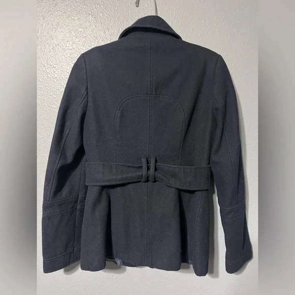 Victoria’s Secret NAVY Double Breasted Wool Blend Peacoat Retro SZ 6 Women EUC - Picture 2 of 9